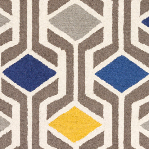 Image of Surya Hilda Modern Medium Gray, Cream, Mustard, Navy Rugs HDA-2385