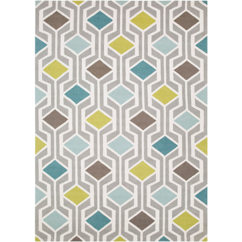 Image of Surya Hilda Modern Dark Brown, Cream, Medium Gray, Lime, Sea Foam, Teal Rugs HDA-2388