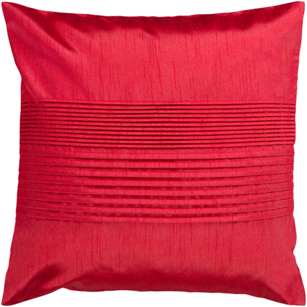 Surya Solid Pleated Texture Bright Red Pillow Kit HH-025-Wanderlust Rugs