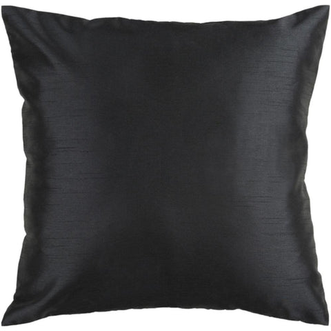 Surya Solid Luxe Solid & Border Black Pillow Kit HH-037-Wanderlust Rugs