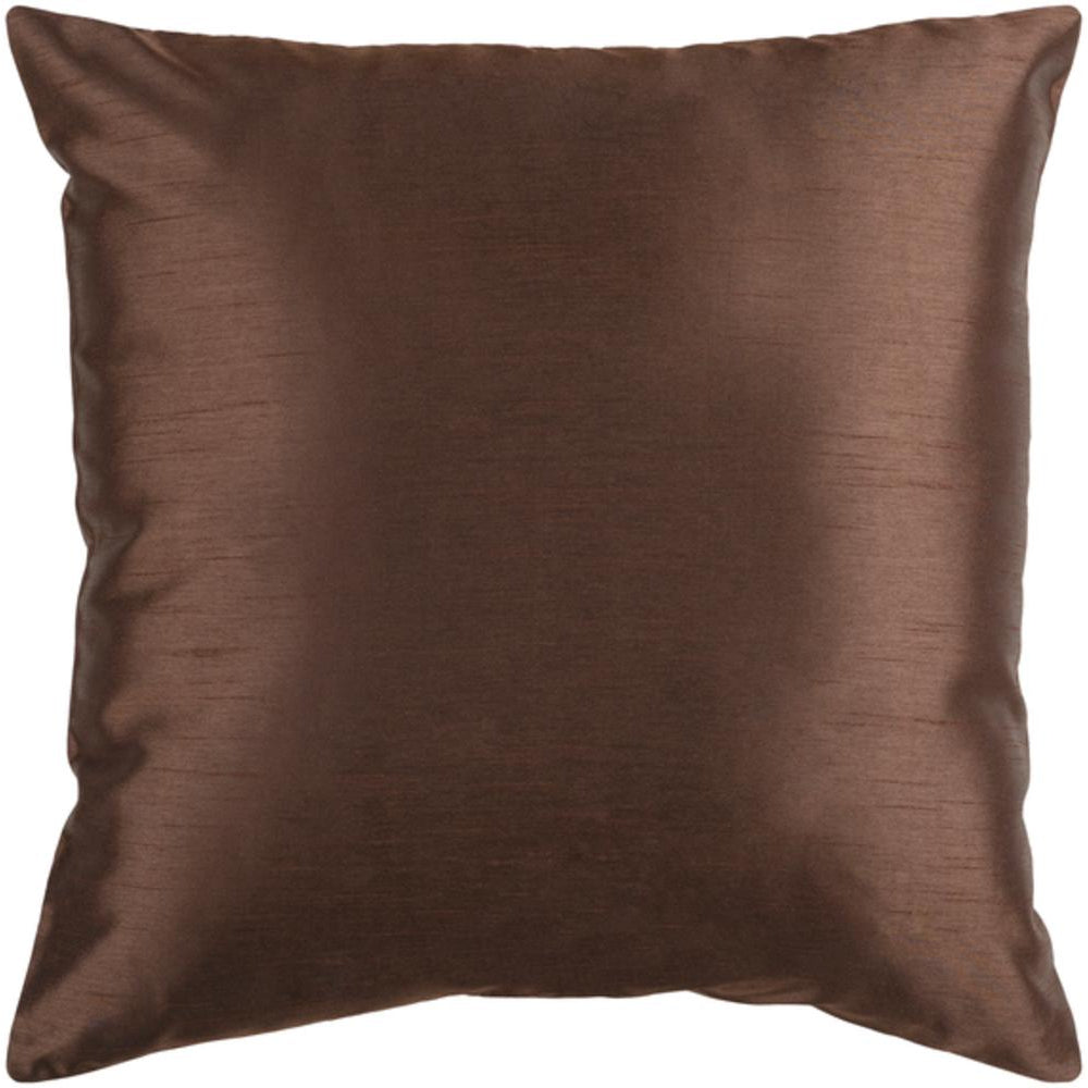Surya Solid Luxe Solid & Border Dark Brown Pillow Kit HH-040-Wanderlust Rugs