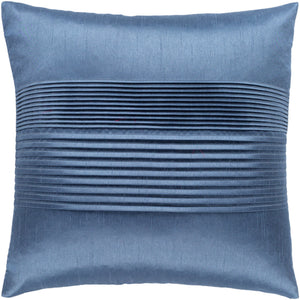 Surya Solid Pleated Texture Denim Pillow Cover HH-133-Wanderlust Rugs