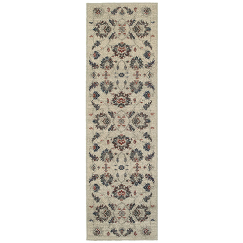 Image of Oriental Weavers Highlands 6684B 1'10" X 3' 0" Casual Beige Multi Floral Rug-Wanderlust Rugs