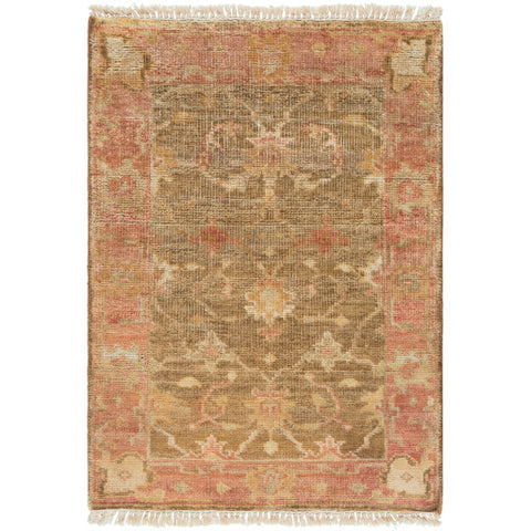 Image of Surya Hillcrest Traditional Dark Red, Dark Brown, Tan, Cream, Khaki, Sage Rugs HIL-9004