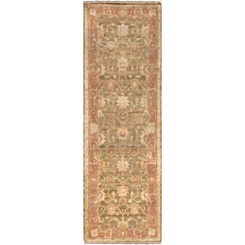 Image of Surya Hillcrest Traditional Dark Red, Dark Brown, Tan, Cream, Khaki, Sage Rugs HIL-9004