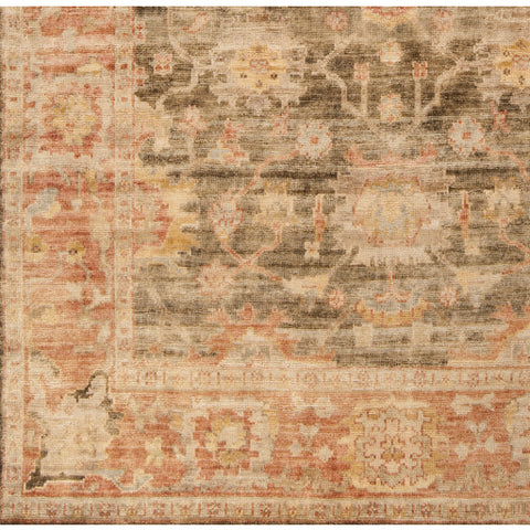 Image of Surya Hillcrest Traditional Dark Red, Dark Brown, Tan, Cream, Khaki, Sage Rugs HIL-9004