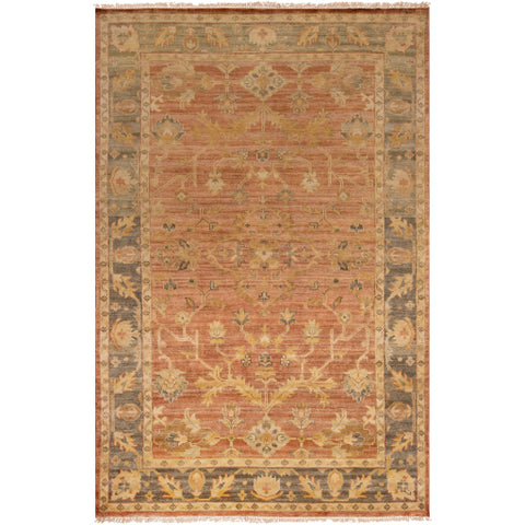 Image of Surya Hillcrest Traditional Tan, Dark Brown, Khaki, Dark Red, Sage Rugs HIL-9009