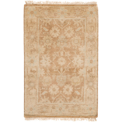 Image of Surya Hillcrest Traditional Dark Brown, Cream, Tan, Clay, Khaki, Wheat, Sage Rugs HIL-9012