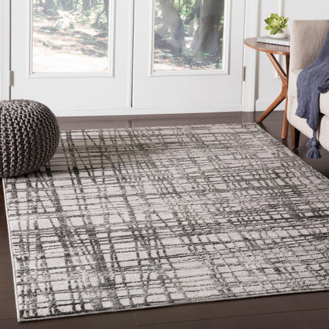 Image of Surya Himalayan Modern Light Gray, Black, Medium Gray Rugs HIM-2302