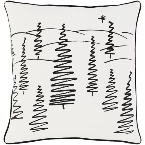 Image of Surya Holiday Transitional Black, White Pillow Kit HOLI-7247-Wanderlust Rugs