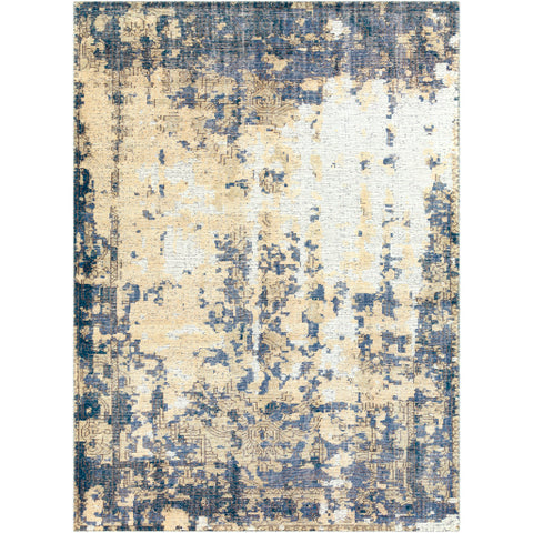 Image of Surya Hoboken Traditional Bright Blue, Dark Blue, Dark Brown, Khaki, Ivory Rugs HOO-1018