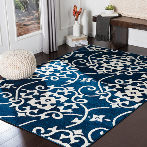 Image of Surya Horizon Cottage Navy, Cream Rugs HRZ-2306