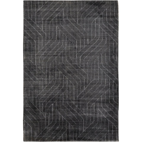 Image of Surya Hightower Modern Charcoal, Black, White Rugs HTW-3011