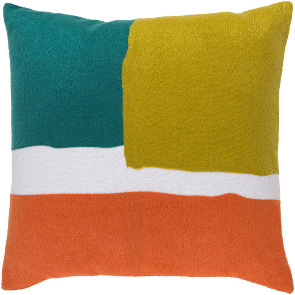 Surya Harvey Modern Teal, Lime, Bright Orange, White Pillow Kit HV-004-Wanderlust Rugs