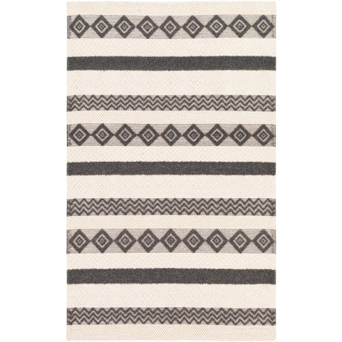 Image of Surya Hygge Modern Charcoal, White Rugs HYG-2301