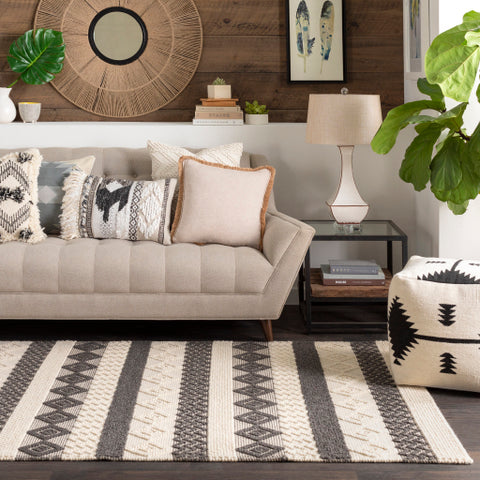 Image of Surya Hygge Modern Charcoal, White Rugs HYG-2301