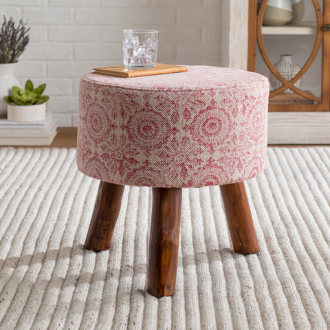 Surya Indore Bohemian/Global Bright Pink, White Furniture INDO-001-Wanderlust Rugs