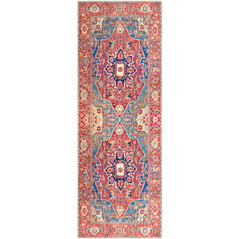 Image of Surya Iris Traditional Burnt Orange, Bright Red, Ice Blue, Navy, Wheat, Bright Yellow, Ivory Rugs IRS-2309