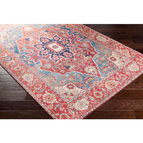 Image of Surya Iris Traditional Burnt Orange, Bright Red, Ice Blue, Navy, Wheat, Bright Yellow, Ivory Rugs IRS-2309