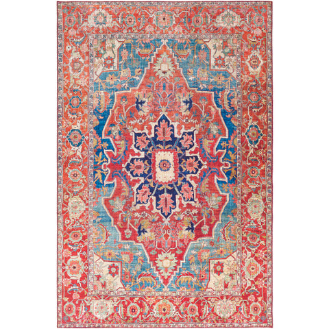 Image of Surya Iris Traditional Burnt Orange, Bright Red, Ice Blue, Navy, Wheat, Bright Yellow, Ivory Rugs IRS-2309