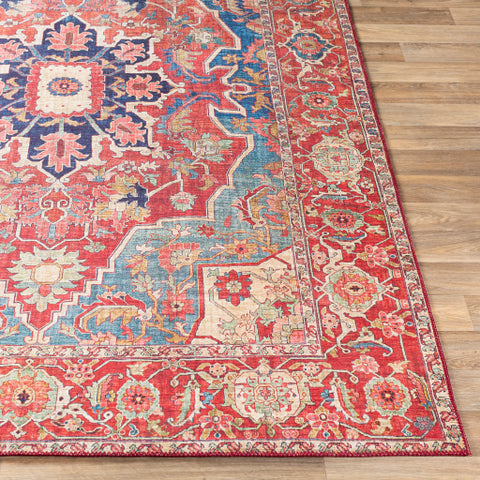 Image of Surya Iris Traditional Burnt Orange, Bright Red, Ice Blue, Navy, Wheat, Bright Yellow, Ivory Rugs IRS-2309