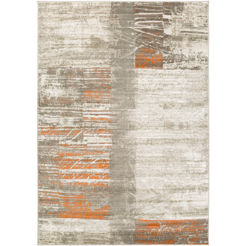 Image of Surya Jax Modern Burnt Orange, Dark Brown, Light Gray Rugs JAX-5012