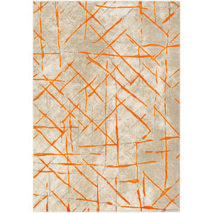 Surya Jax Modern Burnt Orange, Light Gray, Dark Brown Rugs JAX-5063