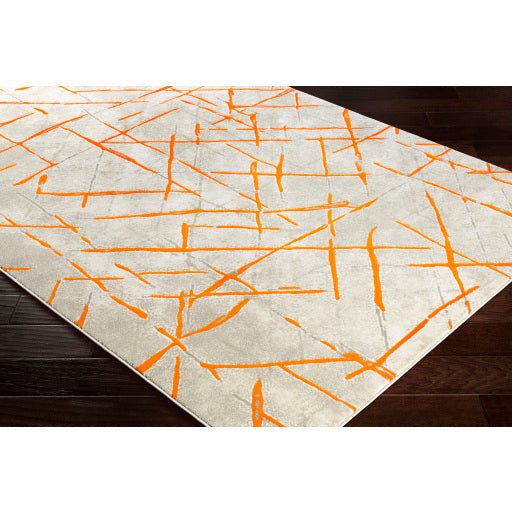 Surya Jax Modern Burnt Orange, Light Gray, Dark Brown Rugs JAX-5063