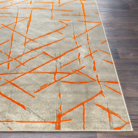 Image of Surya Jax Modern Burnt Orange, Light Gray, Dark Brown Rugs JAX-5063