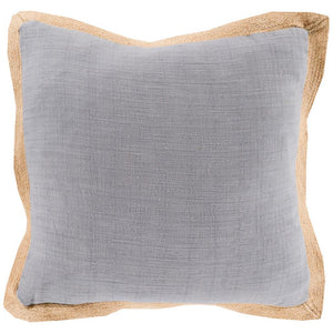 Surya Jute Flange Natural Fiber Medium Gray, Camel Pillow Kit JF-003-Wanderlust Rugs