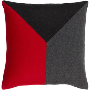 Surya Jonah Modern Bright Red, Black, Charcoal Pillow Kit JH-002-Wanderlust Rugs