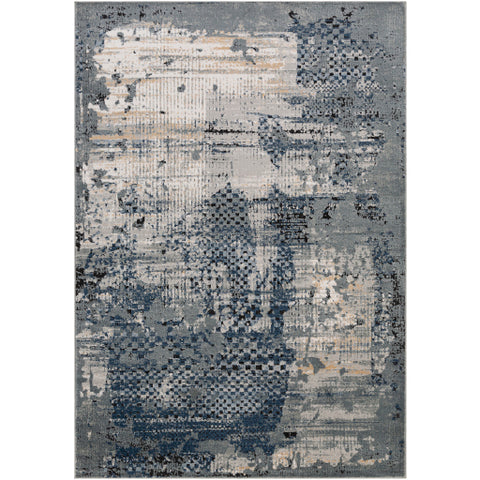 Image of Surya Jolie Modern Medium Gray, Tan, Light Gray, Ivory, Charcoal, Dark Blue, Black Rugs JLO-2315