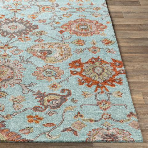 Image of Surya Joli Traditional Sea Foam, Burnt Orange, Dark Brown, Olive, Taupe, Camel, Light Gray Rugs JOI-1001