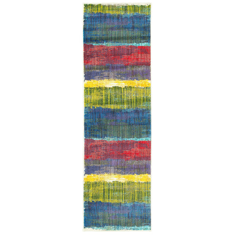 Image of Oriental Weavers Joli 8021X 1'10" X 3' 0" Contemporary Multi Multi Distressed Rug-Wanderlust Rugs