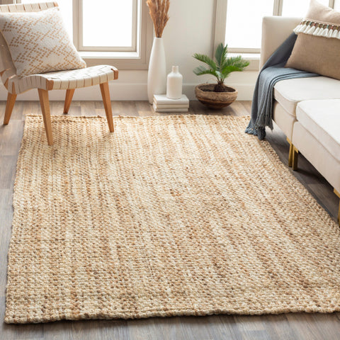 Image of Surya Jute Woven Cottage Wheat, Cream Rugs JS-1001