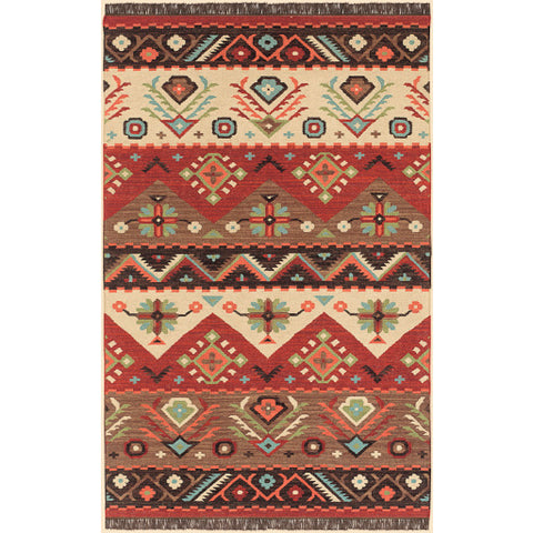 Image of Surya Jewel Tone Rustic Khaki, Dark Red, Dark Brown, Rose, Sage Rugs JT-8