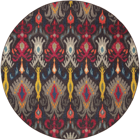 Oriental Weavers Kaleidoscope 502X5 2' 7" X 10' 0" Casual Charcoal Multi Abstract Runner Rug-Wanderlust Rugs