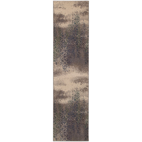 Image of Oriental Weavers Kaleidoscope 504D5 2' 7" X 10' 0" Casual Grey Blue Abstract Runner Rug-Wanderlust Rugs