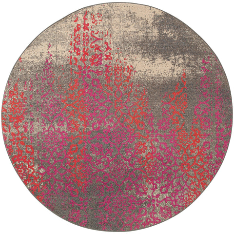 Image of Oriental Weavers Kaleidoscope 504J5 2' 7" X 10' 0" Casual Grey Pink Abstract Runner Rug-Wanderlust Rugs