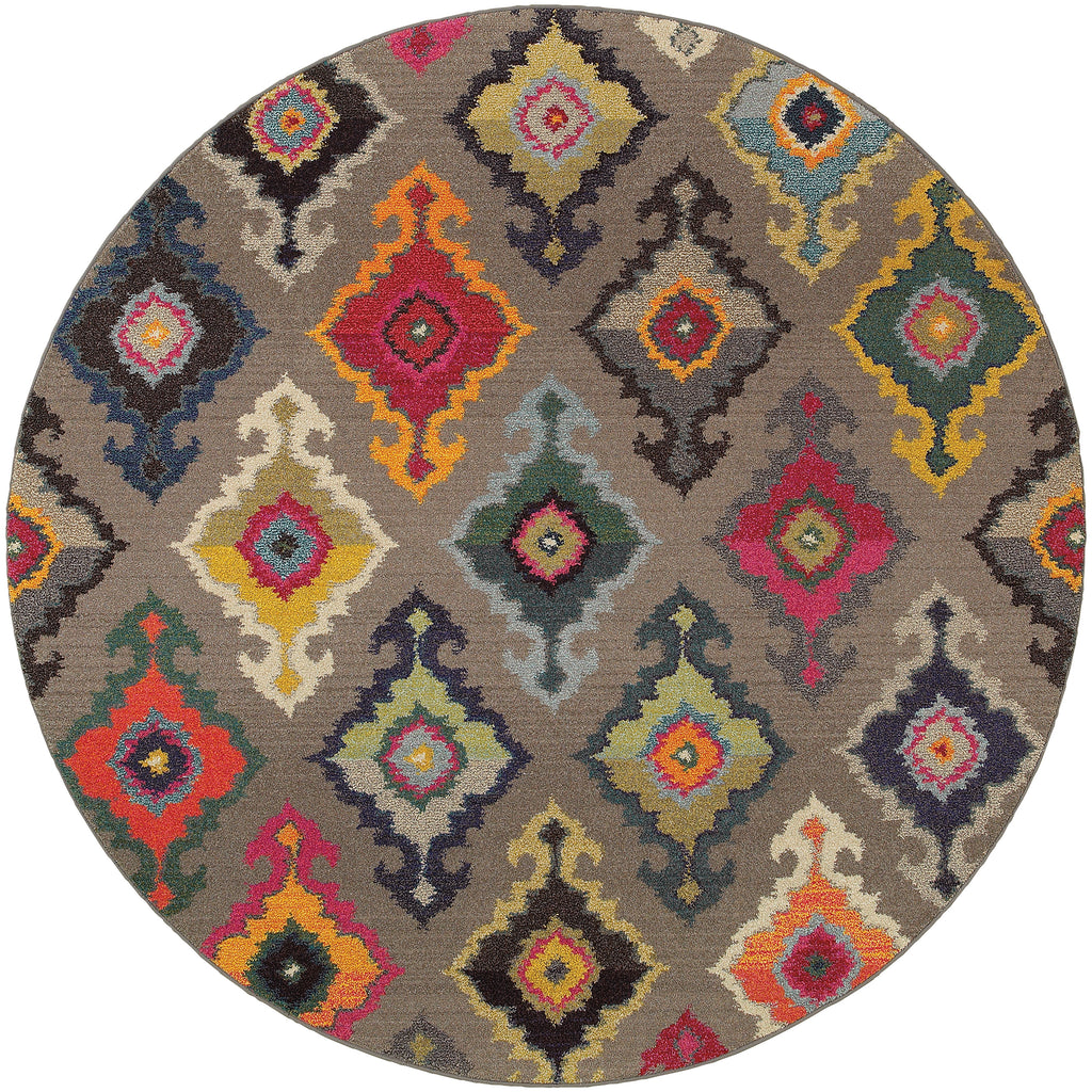 Oriental Weavers Kaleidoscope 5990E 2' 7" X 10' 0" Casual Grey Multi Tribal Runner Rug-Wanderlust Rugs