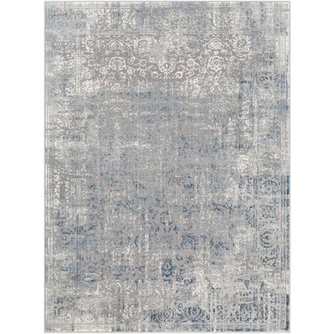 Image of Surya Katmandu Traditional Navy, Denim, Charcoal, Light Gray, Ivory, Medium Gray Rugs KAT-2300