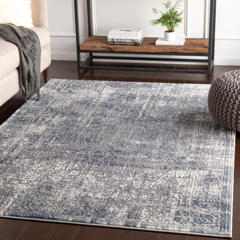 Image of Surya Katmandu Traditional Navy, Denim, Charcoal, Light Gray, Ivory, Medium Gray Rugs KAT-2300