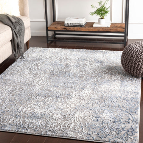 Image of Surya Katmandu Traditional Navy, Denim, Charcoal, Light Gray, Ivory, Medium Gray Rugs KAT-2303