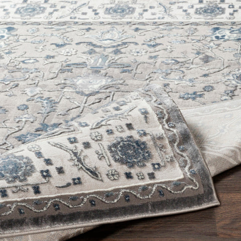 Image of Surya Katmandu Traditional Navy, Denim, Charcoal, Light Gray, Ivory, Medium Gray Rugs KAT-2304