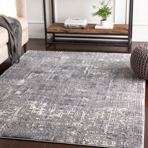 Image of Surya Katmandu Traditional Charcoal, Light Gray, Ivory Rugs KAT-2305