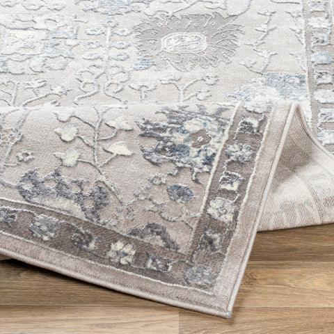 Image of Surya Katmandu Traditional Charcoal, Light Gray, Denim, Medium Gray, Ivory Rugs KAT-2315