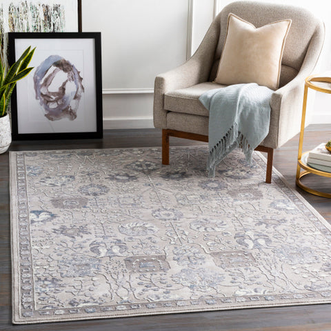 Image of Surya Katmandu Traditional Charcoal, Light Gray, Denim, Medium Gray, Ivory Rugs KAT-2315