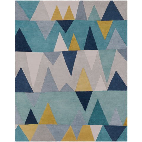 Image of Surya Kennedy Modern Bright Blue, Aqua, Wheat, Navy, Medium Gray, Teal Rugs KDY-3012