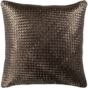 Surya Kenzie Hide, Leather & Fur Dark Brown Pillow Kit KNZ-001-Wanderlust Rugs
