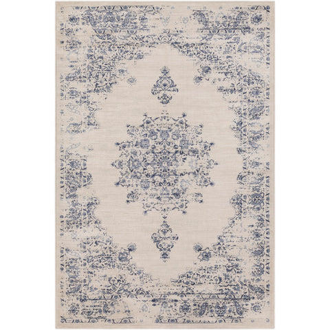 Image of Surya Kaitlyn Traditional Sky Blue, Navy, Ivory Rugs KTN-1015